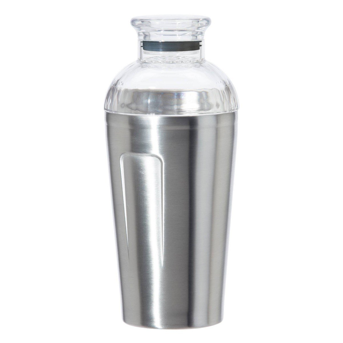 GUEST_86a673b1-589c-454f-b201-1db4863633cc.jpg Oggi 17oz Groove Cocktail Shaker Stainless Steel: Silver, Hand Wash, 9" Height, 17oz Capacity, Plastic & Stainless Steel - Image 1