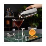 Viski 24oz Stainless Steel Cobbler Cocktail Shaker with Strainer & Jigger Cap for Espresso Martini, Margarita, Bartender Tools, Home Bar Gifts, Silver - Image 5