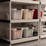 IRIS 19 Qt Stackable Plastic Storage Bins with Lids- Discreet- Pearl, 6Pk - Image 4