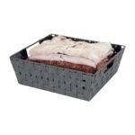 Simplify Large 13" Woven Strap Storage Bin Gray - Image 6