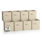 Sorbus 13 Inch 8 Pack Sturdy Collapsible Fabric Storage Cubes with Handle - for Organizing Clothes, Toys, Books, Shelves & more - Image 7