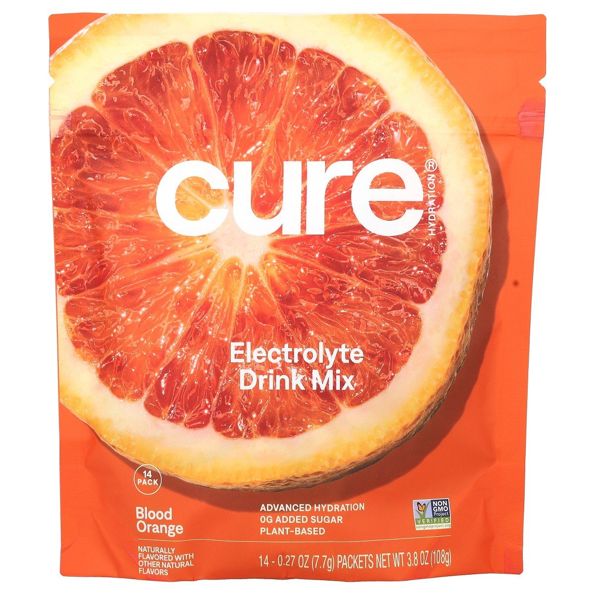 GUEST_8800f0fd-633d-417a-9cb6-9e20f2542ba9.jpg Cure Hydration Electrolyte Drink Mix, Blood Orange, 14 Packets, 0.27 oz (7.7 g) Each - Image 1
