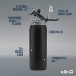 Ello Pop & Fill 18oz Stainless Steel Water Bottle Black - Image 5