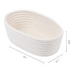 REGALWOVEN Odorless Cotton Rope Handcrafted Compact Size Multiple Use Open Storage Bins 3 Packs Beige 9.1*5.1*2.8in - Image 3