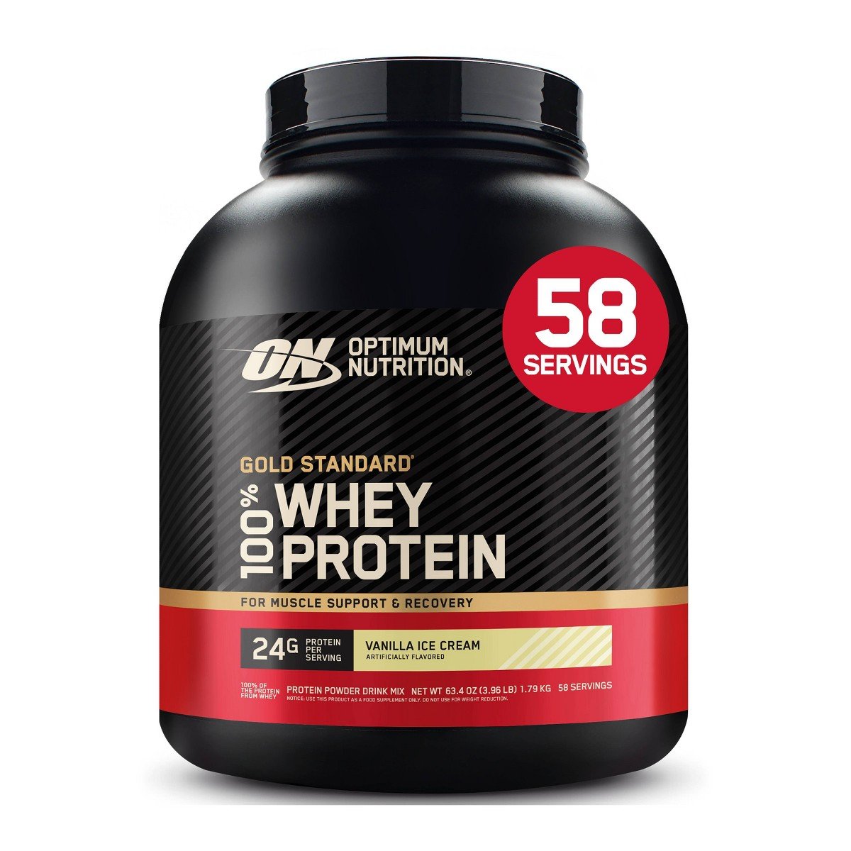 GUEST_8a720cce-96ea-493f-98fd-669a978e478d.jpg Optimum Nutrition Gold Standard 100% Whey Protein Powder - Vanilla Ice Cream - 58 Servings - 3.96lbs - Image 1
