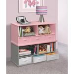 Badger Basket Stackable Shelf Storage Cubby with Three Baskets Pink - Image 5