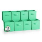 Sorbus 13 Inch 8 Pack Sturdy Collapsible Fabric Storage Cubes with Handle - for Organizing Clothes, Toys, Books, Shelves & more - Image 11