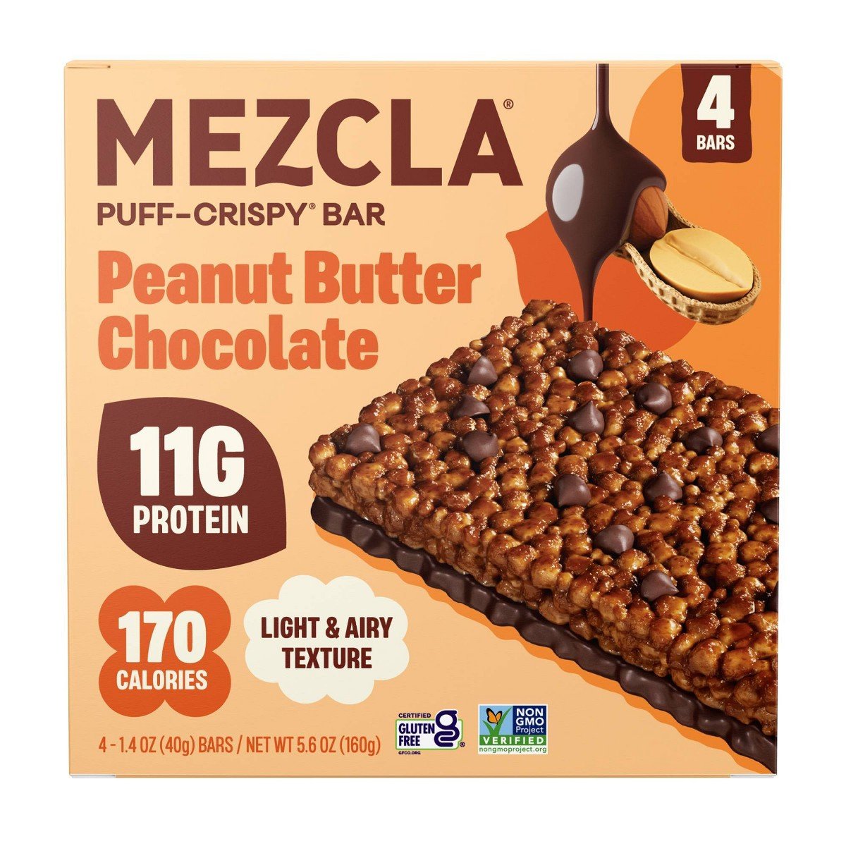 GUEST_8b196744-e04a-4054-905d-65cc951cce32.jpg Mezcla Plant Based Peanut Butter Chocolate Protein Bars - 11g Protein - 5.6oz/4ct - Image 1