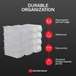 Akro-Mils 12 Pack AkroBins Plastic Storage Bins, Space-Saving Organizers, Clear - Image 3