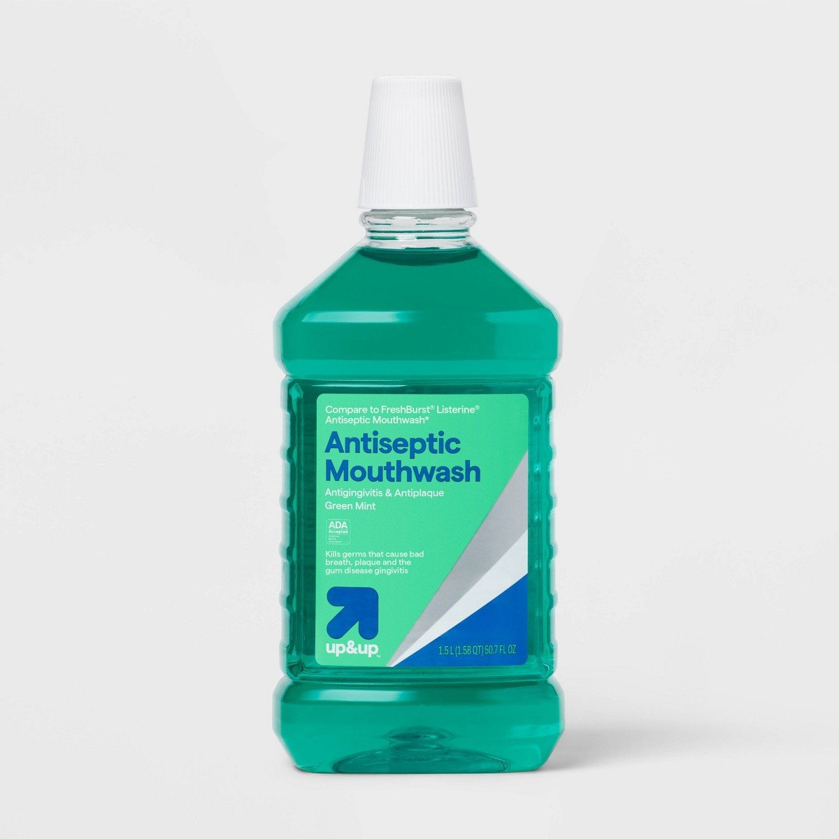 GUEST_8b4b3c73-513d-45f0-9b5f-66aefedfc1b6.jpg Antiseptic Green Mint Mouthwash - up&up™ - Image 1