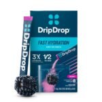 DripDrop Hydration Powder Vegan Electrolyte Supplements - Berry - 0.35oz/8ct