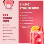 Clevr Hydration Electrolyte Mix with Gut Supporting Probiotics - Strawberry Lemonade, Non-Caffeinated- 0.27oz/6ct - Image 5