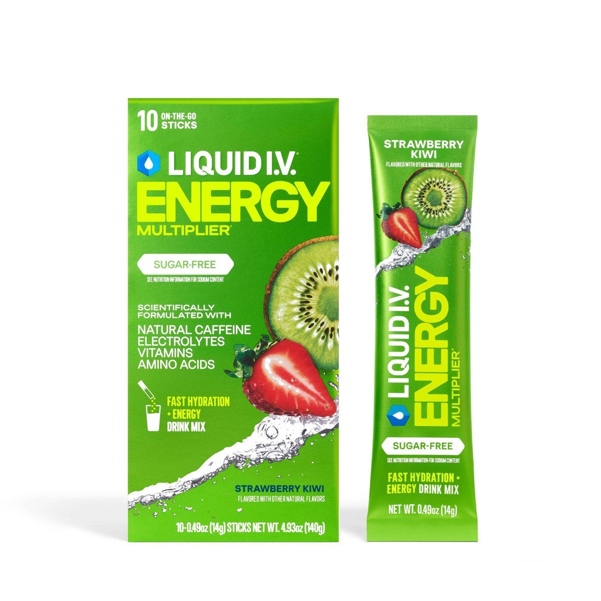 GUEST_8c1be44d-9df4-4c5b-aca6-39aceddd4a85.jpg Liquid I.V. Sugar-Free Energy Multiplier Vegan Powder Electrolyte Supplements - Strawberry Kiwi - 4.9oz/10ct - Image 1