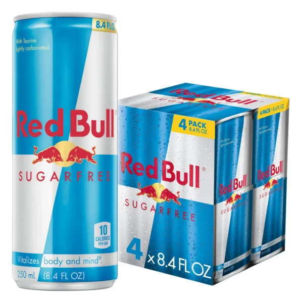 Red Bull Sugarfree Energy Drink, Caffeinated - 4pk/8.4 fl oz Cans