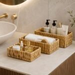 HomeRoots Set of Three Natural Water Hyacinth Baskets - Image 2