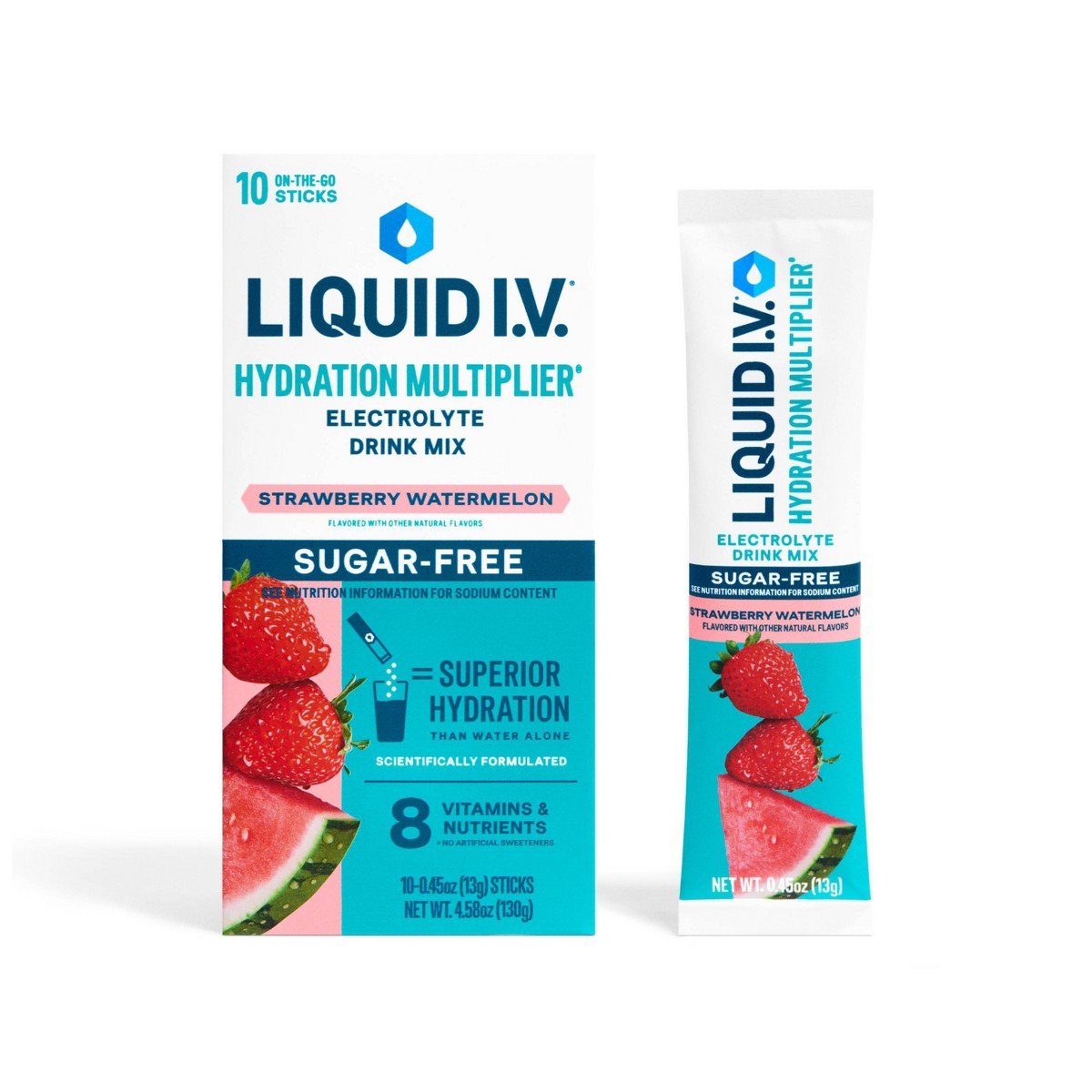 GUEST_8e58d5f9-5a88-44f9-91e4-ae0cb49ffd89.jpg Liquid I.V. Sugar-Free Hydration Multiplier Vegan Powder Electrolyte Supplements - Strawberry Watermelon - 4.58oz/10ct - Image 1