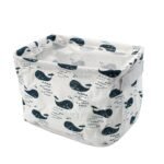 Unique Bargains Fabric Whale Pattern Storage Box Container 1 Pc