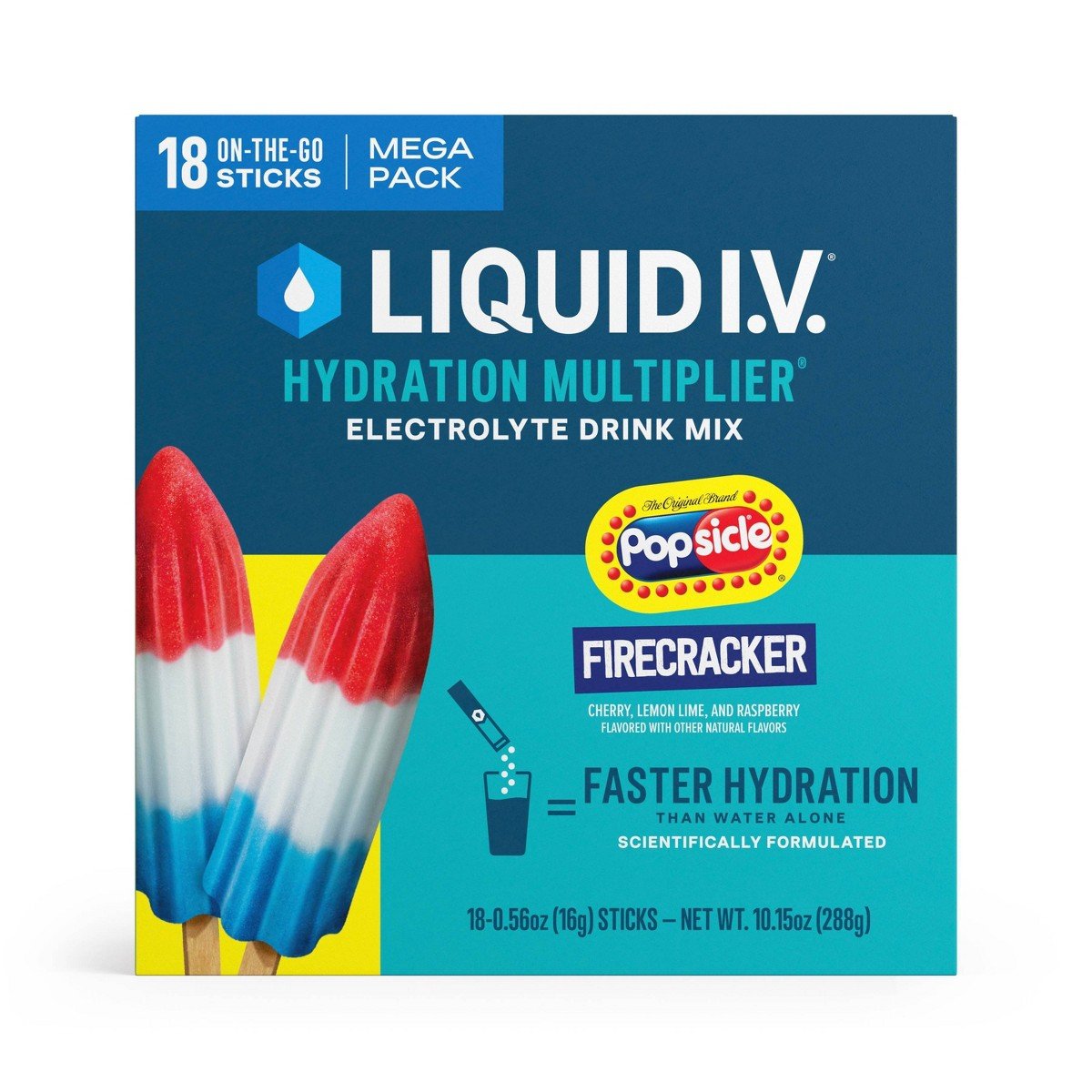 GUEST_8f73bfbb-2826-4770-8703-2fbecab0e7d7.jpg Liquid I.V. Hydration Multiplier Powder Electrolyte Drink - Popsicle Firecracker - 18ct - Image 1