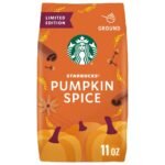 Starbucks Pumpkin Spice Light Roast Ground Coffee - 11oz: Arabica Beans, No Added Sugar