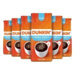 Dunkin' Donuts 6 Pack/12oz Each French Vanilla Flavored Medium Roast Ground Coffee
