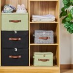 Summit Adventure Small Gray Fabric Storage Bin with Zipper Lid, Foldable Washable Closet Organizer - Image 5