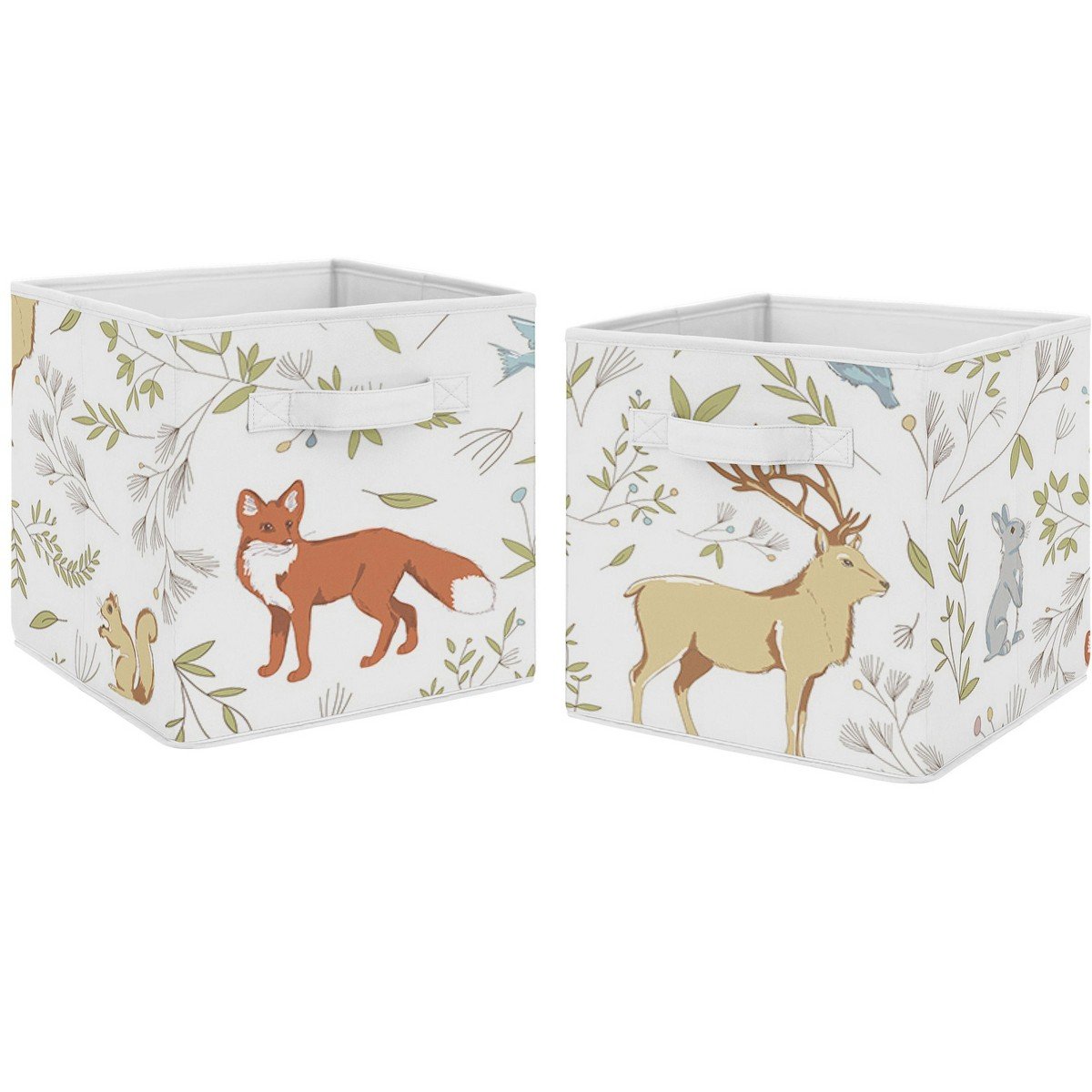GUEST_9012be49-c870-402b-90c1-5906af964228.jpg Sweet Jojo Designs Fabric Storage Bins Set Woodland Toile Multicolor - Image 1