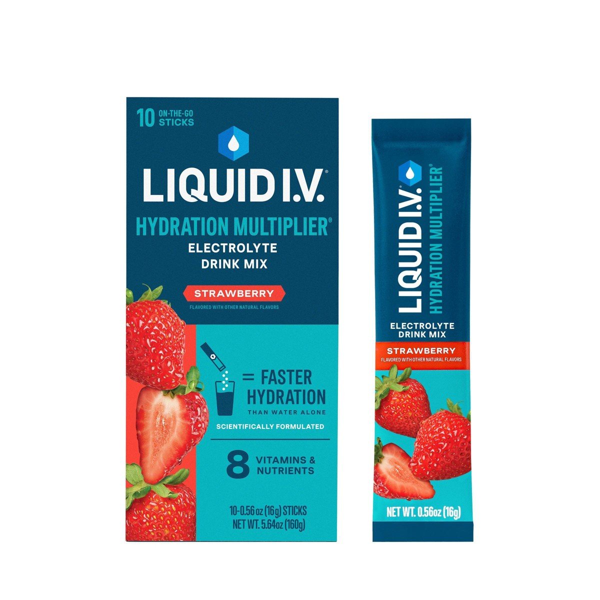 GUEST_902298bb-314c-4d1f-b55c-ad2a43c77dbb.jpg Liquid I.V. Hydration Multiplier Vegan Powder Electrolyte Supplements - Strawberry - 0.56oz each/10ct - Image 1