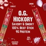 Righteous Felon Craft Jerky OG Hickory Protein Snack Beef Stick - 1oz/9ct - Image 4