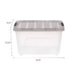 IRIS 32qt 5pk Stack and Pull Plastic Storage Bin: Transparent, Stackable, Lidded, Portable, Multicolor, Utility Totes - Image 4