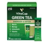 VitaCup Green Tea Instant Sticks - 24ct: Caffeinated