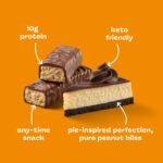 think! Protein Bars Chocolate Peanut Butter Pie - 10g Protein - 16.9oz/12ct: Keto Certified, Gluten-Free, No Artificial Sweeteners - Image 4