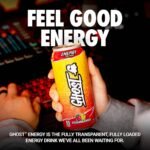 GHOST Energy Drink Strawbango Single - 16oz: Sugar-Free, Gluten-Free, Vegan - Image 2