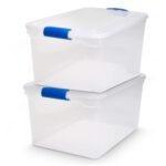 Homz 66 Qt Multipurpose Stackable Storage Bin with Latching Lids, Clear (2 Pack) - Image 6
