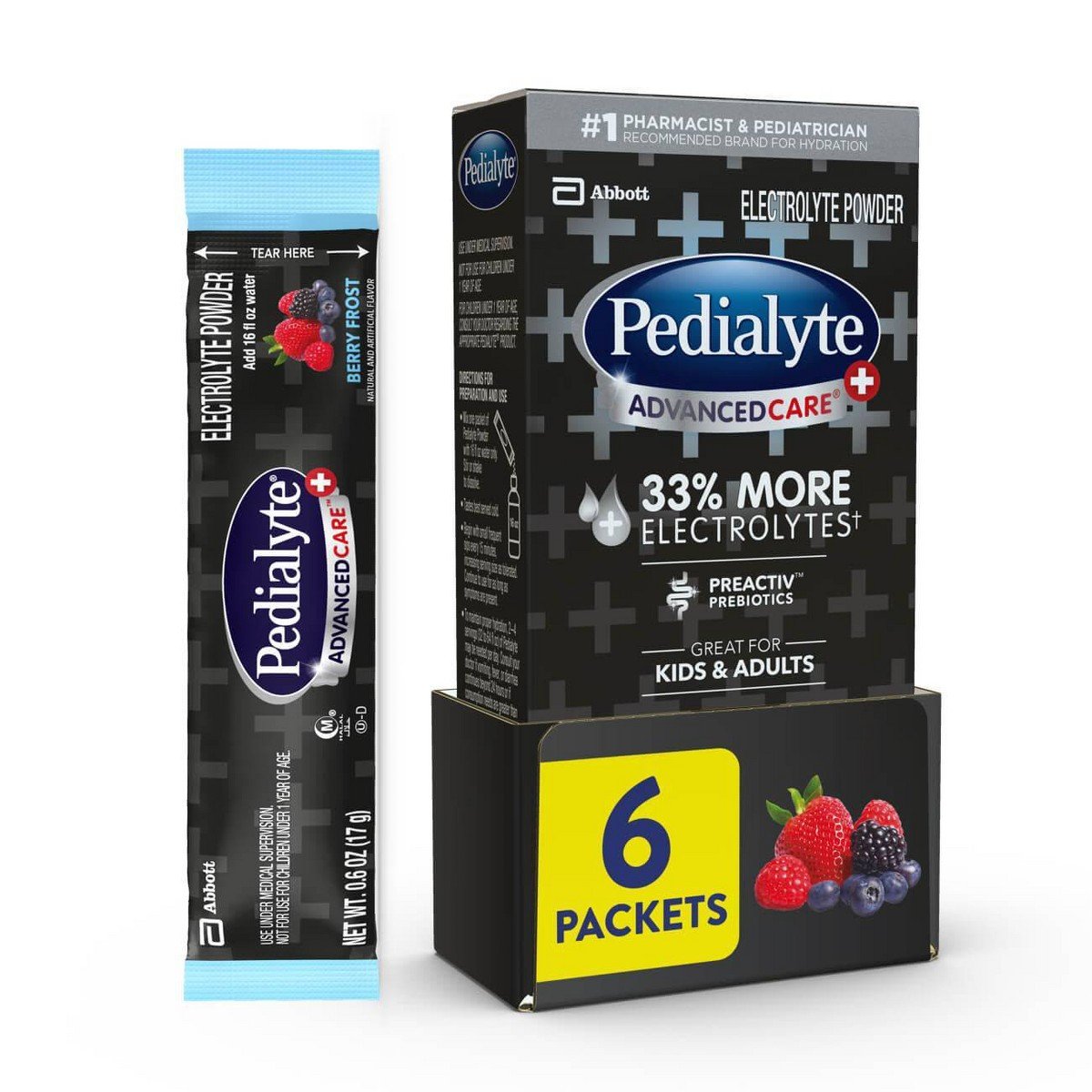 GUEST_9386e068-d6b7-49d5-95e3-6f9af1b5d768.jpg Pedialyte AdvancedCare Plus Electrolyte Powder - Berry Frost - 6ct/3.6oz - Image 1