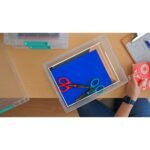 IRIS Storage Clip Box Blue: Stackable Storage Bin with Lid, 5.5 Qt, Built-In Handles, Transparent, Universal & Scrapbook Storage - Image 2