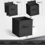 Sorbus 13 Inch 8 Pack Sturdy Collapsible Fabric Storage Cubes with Handle - for Organizing Clothes, Toys, Books, Shelves & more - Image 3