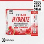 FITAID HYDRATE Electrolyte and Hydration Mix, Watermelon Wave 30ct Box