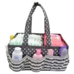 Bacati - Elephants White/Gray Storage Caddy - Image 2