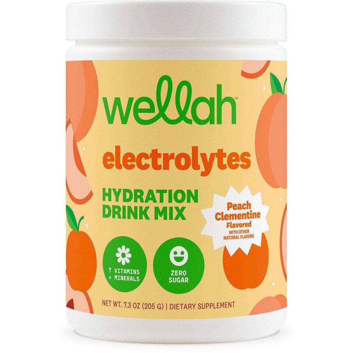 GUEST_955fd96d-d93a-43ff-b0c8-c6e1539a140a.jpg Wellah Electrolytes Powder (Peach Clementine) 50 Servings - Hydration Drink Mix, 7 Vitamins & Minerals, Zero Sugar - Image 1