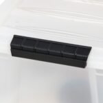 IRIS 13 Qt Stackable Plastic Storage Bins with Lids, Discreet- Pearl, 6Pk - Image 5