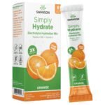Swanson Simply Hydrate Electrolyte Hydration Mix - Orange, 8 Stick Packs