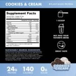 Blessed Plant Based Vegan Protein Powder - 23g of Pea Protein Powder, Dairy Free, Gluten Free, Soy Free - 30 Servings (Cookies & Cream) - Image 2
