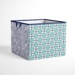 Bacati - Noah Mint/Navy Storage Box Large