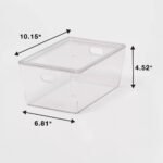 4L Stacking Clear Bin with Lid - Brightroomâ„¢: PET, Lidded, Stackable, Universal Storage, 10.15"x6.81"x4.52" - Image 5