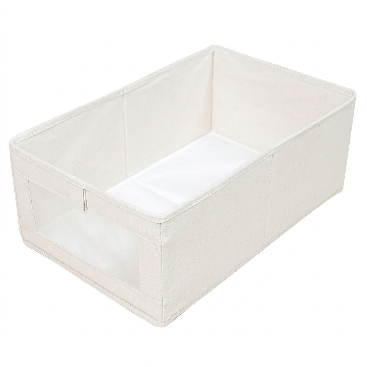 GUEST_982ecf3a-1e6c-42c0-882a-b5bd0ae15461.jpg Alilang Foldable Fabric Storage Bin with Clear Window and Open Top, Beige - Image 1