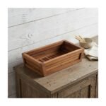 HomeRoots 12" Brown Solid Wood Organizing Box - Image 2
