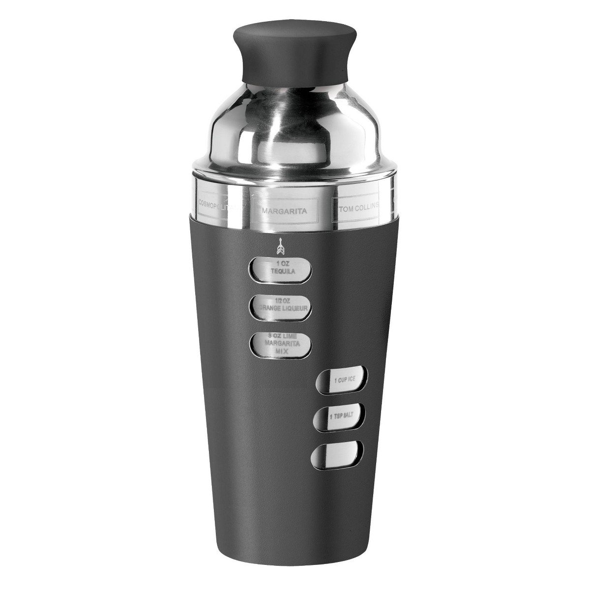 GUEST_98974150-3e1c-4679-ad8b-542b96a41043.jpg Oggi 23oz Dial A Drink Cocktail Shaker Black: Stainless Steel, 10" Height, 23oz Capacity, Hand Wash, 0.96 lbs - Image 1