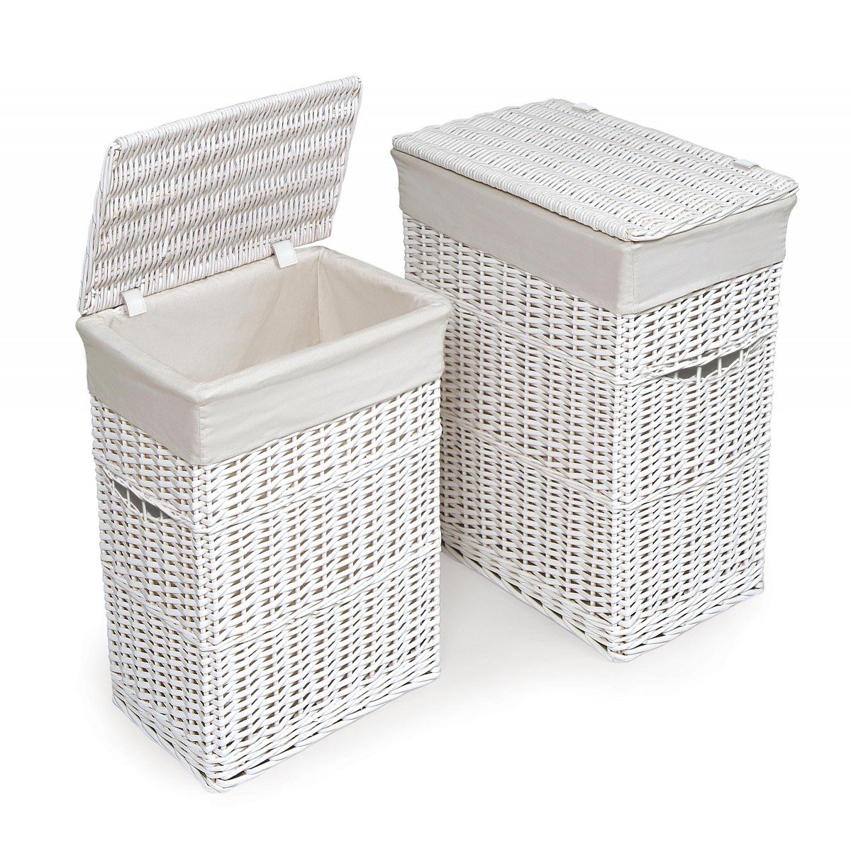 GUEST_990de0fd-fc67-43c5-99d2-8001debadaba.jpg Badger Basket Wicker Two Hamper Set with Liners - White - Image 1