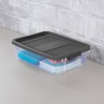 Sterilite 40 Quart Plastic Storage Bin Tote & Latch Lid, 6 Pack, Gray - Image 4