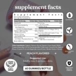 Lemme Glow Collagen Gummies - Hair, Skin & Nail Support - Biotin, Collagen, Trace Minerals & Vitamins - Peach Flavored - 60ct - Image 5